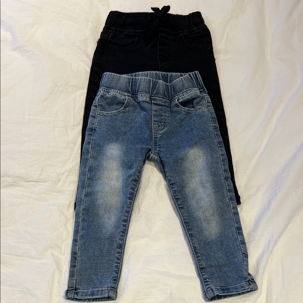 Little Bipsy Blue and Black Kids Jeans Set